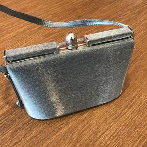 Gray Satin Finish Evening Bag